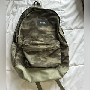 Pink/Victorias Secret Army Green Camo Bookbag.